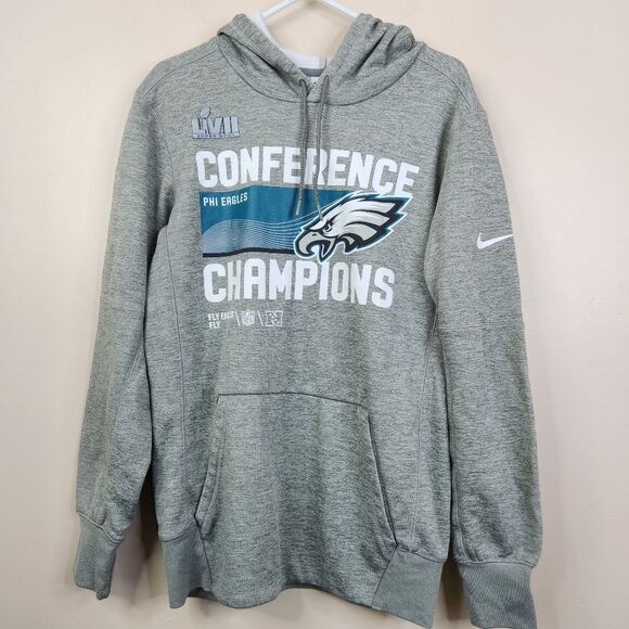Nike Philadelphia Eagles Space Dyed Long Sleeve Super Bowl Pullover Hoodie Small - Picture 1 of 8
